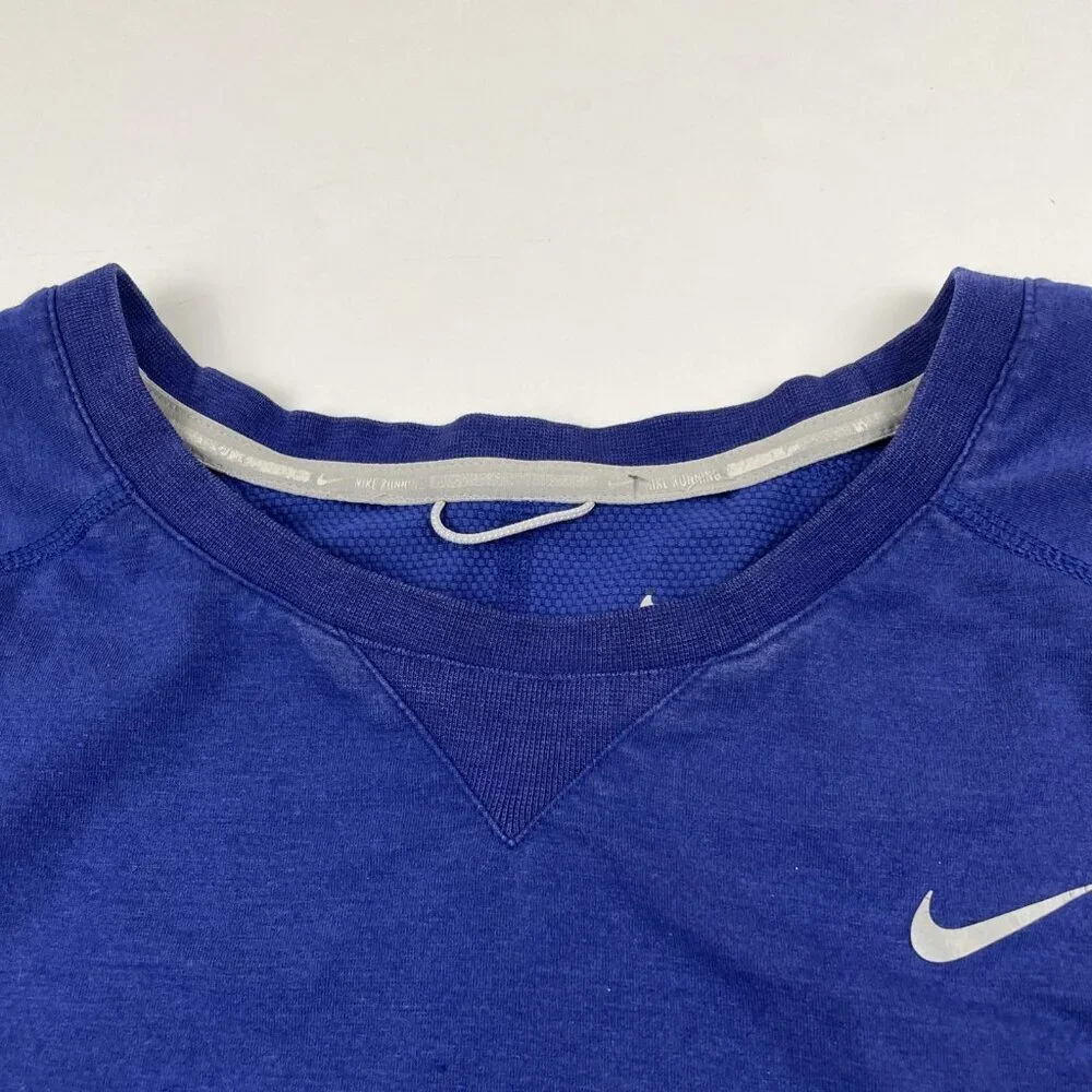 Nike Running Dri-Fit T-Shirt Men’s L Long Sleeve Thumbholes Active V-Stitched